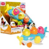 OMZ 73147 Tomy, 2si1 Arada Uçak ve Saklambaçlı Yumurtalar, 12-36 Ay Kız Erkek Çocuk Oyuncak Eğitici Oyun - Çok Renkli