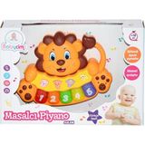 OMZ 855-33A-24 Aslan Masalcı Piano Kız Erkek Çocuk Oyuncak Eğitici Oyuncaklar - Çok Renkli