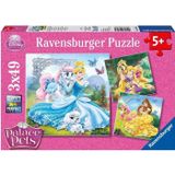 Omz 93465 Palace Pets Belle, Cinderella, Rapunzel 3X49 Parça Ravensburger Puzzle Kız Erkek Çocuk Oyuncak