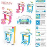 OMZ BAO-3132C Mini Piano 24 Tuşlu Mp3 ve Mikrofon Kız Erkek Çocuk Oyuncak Eğitici Oyuncaklar - Çok Renkli