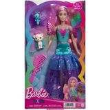 OMZ Barbie Sihirli Dokunuş Peri Masalı Elbiseli Bebek HLC31 Kız Erkek Çocuk Oyuncak Eğitici Oyuncaklar - Çok Renkli