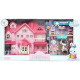 OMZ Bay Dreamy Villa ve Evcil Hayvanlı Mini Tavşan Oyun Seti Kız Erkek Çocuk Oyuncak Eğitici Oyuncaklar - Çok Renkli