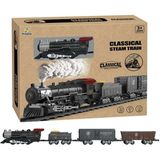 OMZ Classic Steam Pilli Tren Seti 29 Parça 1613C Kız Erkek Çocuk Oyuncak Eğitici Oyuncaklar - Çok Renkli