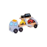 OMZ Classic World Ahşap Araç Taşıyıcı Tır Kız Erkek Çocuk Oyuncak Eğitici Oyuncaklar - Çok Renkli