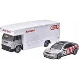OMZ Hot Wheels Premium Team Transport Audi S4 Quattro & Fleet Flyer Kız Erkek Çocuk Oyuncak Eğitici Oyun - Çok Renkli