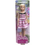 OMZ HTH66 Barbie 65.yıl Özel Pembe Elbiseli Bebek Kız Erkek Çocuk Oyuncak Eğitici Oyuncaklar - Çok Renkli