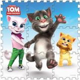 OMZ Konuşan Kedi Tom ve Eva Yer Matı Kız Erkek Çocuk Oyuncak Eğitici Oyuncaklar - Çok Renkli