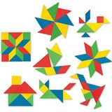OMZ Kutulu Tangram 28 Parça Kız Erkek Çocuk Oyuncak Eğitici Oyuncaklar - Çok Renkli