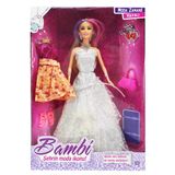 Omz Mavi Yedek Elbiseli Moda Bebek Bambi 88018-C Kız Erkek Çocuk Oyuncak Eğitici Oyuncaklar