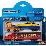 OMZ Maxx Wheels Çekici Tır Seti Kız Erkek Çocuk Oyuncak Eğitici Oyuncaklar - Çok Renkli