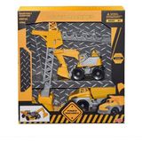 OMZ ML447 Power Machines Vinç, Damperli Kamyon ve Kepçe Inşaat Seti -Molmo Kız Erkek Çocuk Oyuncak Eğiti - Çok Renkli