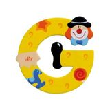 OMZ Palyanço Ahşap Harf G Kız Erkek Çocuk Oyuncak Eğitici Oyuncaklar - Çok Renkli