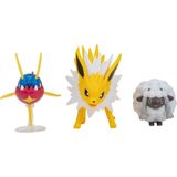 OMZ Pokemon Battle 3'lü Figür Seti Kız Erkek Çocuk Oyuncak Eğitici Oyuncaklar - Çok Renkli