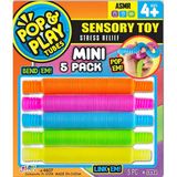Omz Pop & Play Tubes Duyusal Stres Oyuncağı Mini 5'Li Kız Erkek Çocuk Oyuncak Eğitici Oyuncaklar