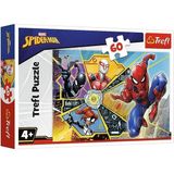 OMZ PUZZLE-17372 Marvel Spiderman 60 Parça Puzzle Kız Erkek Çocuk Oyuncak Eğitici Oyuncaklar - Çok Renkli