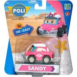 OMZ Robocar Poli Metal Araç Karakter Figür Sandy - POLI/MRT-0613 Kız Erkek Çocuk Oyuncak Eğitici Oyuncak - Çok Renkli
