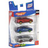 OMZ Speed Racer Road Series Metal Model Araba Seti 3'lü Kız Erkek Çocuk Oyuncak Eğitici Oyuncaklar - Çok Renkli