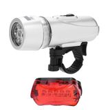 Ön-Arka Set Bisiklet Feneri Pilli 500 Lümen 3 Mod Flaşörlü Bisiklet Farı Led Işık Gri 4414