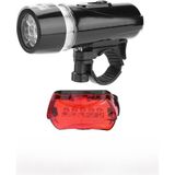Ön-Arka Set Bisiklet Feneri Pilli 500 Lümen 3 Mod Flaşörlü Bisiklet Farı LED Işık Siyah 4414 - Çok Renkli