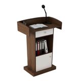 Ön Büro Resepsiyon Sayacı Perakende Sayaç Ödeme Kasiyer Ofis Soyunma Masası Çekmeceli Kablo, Podyum Standı Modern Podyum Ahşap w/Geniş Çekmece Kürsü 49 "Yükseklik Zemin Kürsü Re