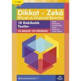 On Dakikalık Testler - Matematik Ve Görsel Zeka (7 -8 Yaş) - Dikkat Zeka Yayınları