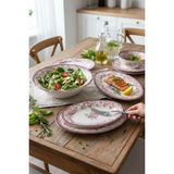 On Dekor 5 Parça Porselen Velour Maroon Salata Kayık Seti