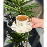 On Dekor 6lı April Kahve Fincanı Seti 90CC - Renkli
