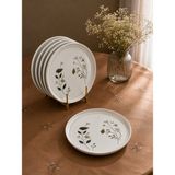 On Dekor 6'lı Porselen Arte Lotus Pasta Tabağı