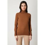On Fashion Kadın Kahverengi Boğazlı Kazak 63503 - M
