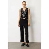 On Fashion Kadın Siyah Pullu Yelek 60918