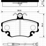 Ön Fren Balata Fişli Renault R9 R19 R21 Clıo I Iı / Megane I / Twıngo / Dacıa Logan / Sandero / Solenza