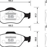 Ön Fren Balata Ford Fıesta 1.25L 1.3l 1.4l 1.6l Jh Jd 02-08 / Fusıon 1.25L 1.3l 1.4l 1.6l Ju 02-12 / Ford Ka 1.6l Rb 01-08 / Mazda 121 1.3l 96-03