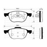 Ön Fren Balata Mazda 3 Bk 03-09 / Ford Focus Iı 04-18 / C-Max 07-19 / Kuga 08- / Volvo V40 19- / S40 04-12