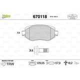 Ön Fren Balatası Renault Megane Iv 15 Tüm Motor Tipleri G:129mm Y:58.4 Mm K:18mm Fte Kırmızı Kutu
