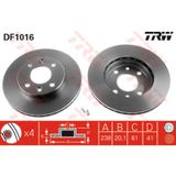 ÖN FREN DISK (2 ADET) R21-MEGANE-KANGOO-CLIO 1.5 [TRW DF1016]