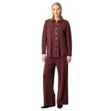 On Kadın Beli Lastikli Bol Paça Pantolon 66307 Bordo