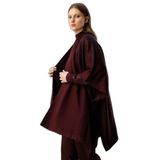 On Kadın Büyük Beden Omuzları Taşlı Yarasa Kol Hırka 60322 Siyah