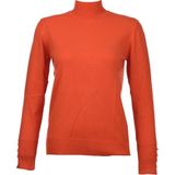 On Kadın Minimalist Boğazlı Uzun Kol Kazak - Günlük & Özel Gün - Oranj - XL