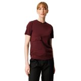 On Kadın Sıfır Yaka Cepli T-Shirt 61340 Bordo