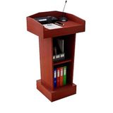 Ön masa resepsiyon sayacı perakende sayacı ödeme cashier ofis çekmece kablolu gevşek masa, kırmızı ceviz ahşap lectern, zemin standing kilise pulpit, sınıf odası, oditoryum, toplantı için