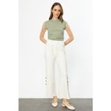 On Minimalist Oversized Midi Kadın Pantolon - Yüksek Bel