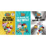 On Numara Macera - Çok Bekledim Yaz Tatili Seni - Dikkat Kaygan Zemin (Ciltli) - Varol Yaşaroğlu 3'lü Set Kitap