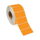 On Roll Paper 60x40 Turuncu Renkli Termal Barkod Etiketi 1000'li Sarım 10 Rulo Toplam: 10.000 Adet