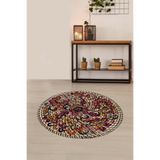On The Clouds Jüt Hasır Kilim Görünümlü Dijital Baskılı Kaymaz Taban Yıkanabilir Modern Salon Halısı ve Yolluk TYC00704396599, 40 x 40