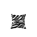 on the clouds Siyah Beyaz Zebra Desen Tek Taraflı Gizli Fermuarlı Yastık Kılıfı Kırlent Koltuk Yastık Kılıfı