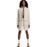 On Track Jacket Ultra Hafif Boxy Fit Fermuarlı Kadın Ceket - XL - Krem