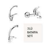 ON2 QUELLA 3LÜ SET LAVABO BANYO VE MUTFAK BATARYASI MİX ÇİFT GİRİŞLİ 40LIK KARTUŞ