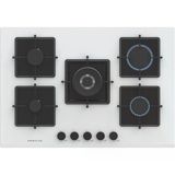 On28q2p10d 75 Cm Wok Gözlü Beyaz Cam Ankastre Ocak