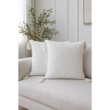 Onaltı Tekstil 2'li Döşemelik Kumaş Kırlent Kılıfı 4 Köşe Püsküllü Fermuarlı 43x43 cm