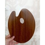Onat Sanat ve Tasarım Atölyesi Ahşap Oval Resim Paleti - Kahverengi